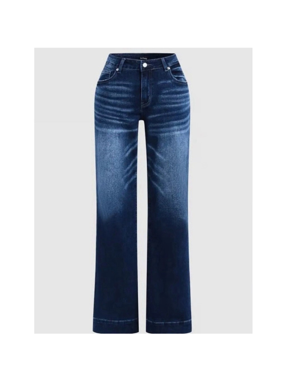 Flamingals Women's Wide Leg Jeans Casual High Waisted Straight Denim S